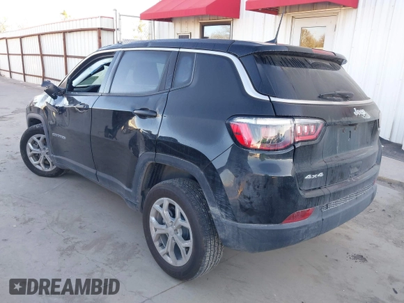 2024 Jeep Compass Sport with VIN 3C4NJDAN2RT168677, listed as a IAAI auction lot 41730940 with 8,472 mi miles and . Bid and sale history available at DreamBid. Image 3.