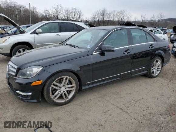 2013 Mercedes-Benz C 300 Sport with VIN WDDGF8AB0DR283941, listed as a Copart auction lot 52590685 with 55,016 mi miles and Salvage Title. Bid and sale history available at DreamBid. Image 1.