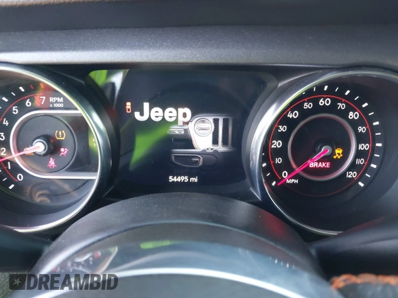 2022 Jeep Gladiator Mojave with VIN 1C6JJTEGXNL155838, listed as a IAAI auction lot 41968917 with 54,495 mi miles and . Bid and sale history available at DreamBid. Image 7.