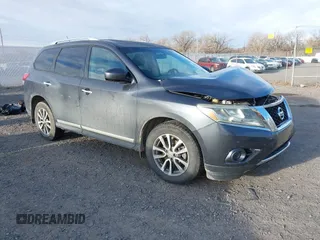 2013 Nissan Pathfinder SL with VIN 5N1AR2MN2DC640299, listed as a IAAI auction lot 41096097 with 175,059 mi miles and . Bid and sale history available at DreamBid. Image 1.