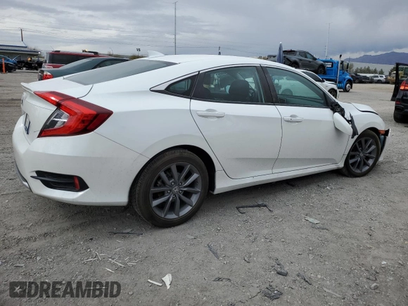 2019 Honda Civic Sedan EX with VIN 19XFC1F34KE217148, listed as a Copart auction lot 48805065 with 41,205 mi miles and Salvage Title. Bid and sale history available at carsss.com. Image 3.
