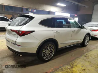 2023 Acura MDX w/Advance Package with VIN 5J8YE1H82PL024699, listed as a Copart auction lot 88757235 with 0 mi miles and Salvage Title. Bid and sale history available at carsss.com. Image 3.
