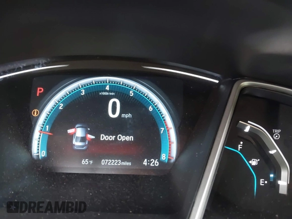 2018 Honda Civic Sedan EX with VIN 19XFC2F79JE007989, listed as a IAAI auction lot 41860829 with 72,223 mi miles. Bid and sale history available at carsss.com. Image 15.