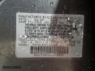 2020 Nissan Kicks S with VIN 3N1CP5BVXLL570533, listed as a Copart auction lot 48519185 with 35,926 mi miles and Salvage Title. Bid and sale history available at carsss.com. Image 15.