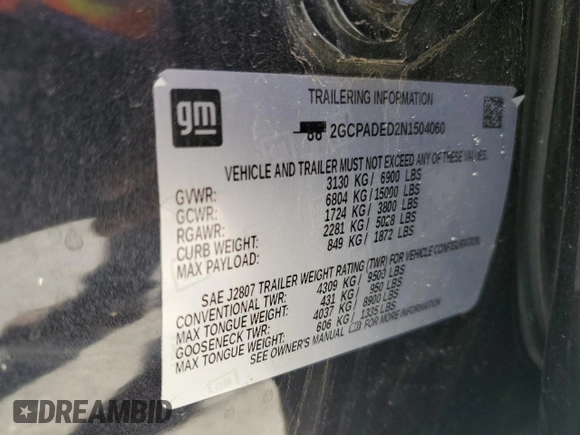 2022 Chevrolet Silverado 1500 RST with VIN 2GCPADED2N1504060, listed as a Copart auction lot 82197394 with 60,262 mi miles and Clean Title. Bid and sale history available at DreamBid. Image 12.