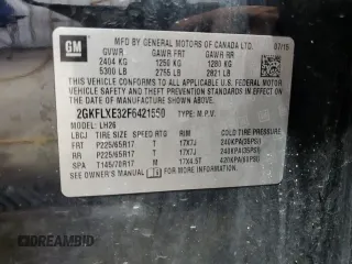 2015 GMC Terrain SLT with VIN 2GKFLXE32F6421560, listed as a Copart auction lot 64483625 with 137,549 mi miles and Salvage title. Bid and sale history available at DreamBid. Image 13.