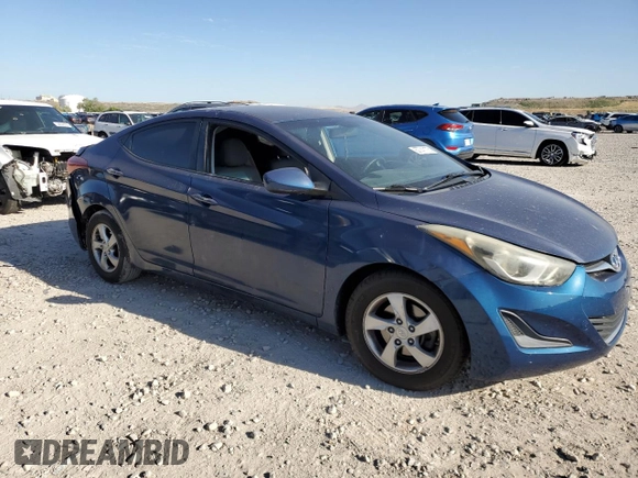 2014 Hyundai Elantra SE z VIN KMHDH4AE4EU190781, wystawiony jako Copart lot #57741175 z przebiegiem 147 410 mil mil oraz Szkoda całkowita • Salvage title. Historia ofert i sprzedaży dostępna na DreamBid. Obrazek 4.