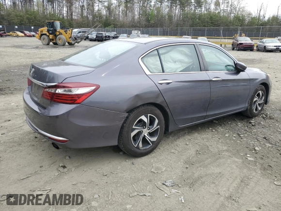 2017 Honda Accord Sedan LX with VIN 1HGCR2F37HA117422, listed as a Copart auction lot 51909935 with 131,195 mi miles and Salvage Title. Bid and sale history available at carsss.com. Image 3.