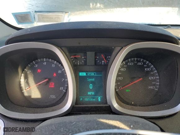 2017 Chevrolet Equinox LS with VIN 2GNALBEK7H1594062, listed as a Copart auction lot 48672695 with 108,538 mi miles and Salvage Title. Bid and sale history available at carsss.com. Image 9.