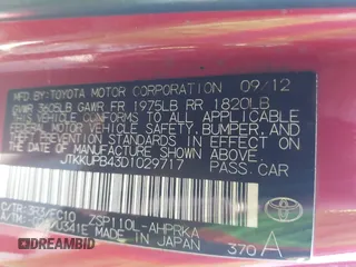 2013 Scion xD z VIN JTKKUPB43D1029717, wystawiony jako IAAI lot #41772021 z przebiegiem 165 751 mil mil oraz . Historia ofert i sprzedaży dostępna na DreamBid. Obrazek 9.