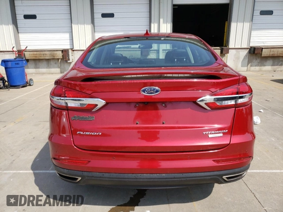 2020 Ford Fusion Titanium with VIN 3FA6P0K92LR164040, listed as a Copart auction lot 59497495 with 74,812 mi miles and Salvage title. Bid and sale history available at DreamBid. Image 6.