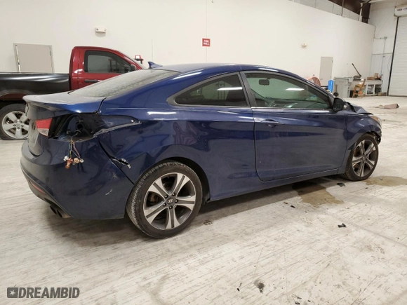 2013 Hyundai Elantra Coupe GS with VIN KMHDH6AEXDU006292, listed as a Copart auction lot 46709205 with 0 mi miles and Salvage Title. Bid and sale history available at carsss.com. Image 3.