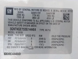 2013 Chevrolet Avalanche LTZ с VIN 3GNTKGE75DG144464, выставлен на аукционе IAAI как лот 42502256 с пробегом 116 237 миль миль и . История ставок и продаж доступна на DreamBid. Изображение 9.