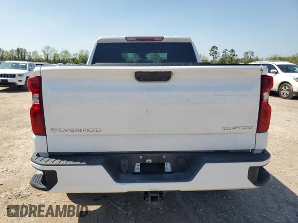 2022 Chevrolet Silverado 1500 Custom with VIN 1GCPDBEK4NZ522349, listed as a Copart auction lot 49416685 with 15,747 mi miles and Salvage Title. Bid and sale history available at carsss.com. Image 6.
