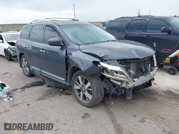2014 Nissan Pathfinder S z VIN 5N1AR2MM0EC705286, wystawiony jako IAAI lot #41909850 z przebiegiem 136 091 mil mil oraz . Historia ofert i sprzedaży dostępna na DreamBid. Obrazek 1.