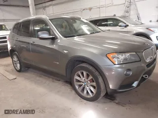 2013 BMW X3 xDrive28i with VIN 5UXWX9C51D0A25322, listed as a IAAI auction lot 41858109 with 204,145 mi miles. Bid and sale history available at carsss.com. Image 1.