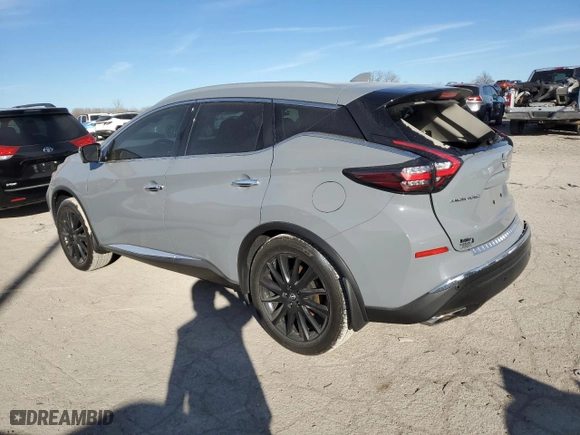 2023 Nissan Murano Platinum with VIN 5N1AZ2DS2PC107556, listed as a Copart auction lot 82420274 with 38,702 mi miles and Salvage Title. Bid and sale history available at carsss.com. Image 2.