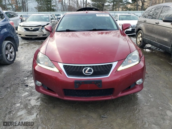 2011 Lexus IS 250C with VIN JTHFF2C2XB2519645, listed as a Copart auction lot 45910135 with 160,182 mi miles and Clean Title. Bid and sale history available at carsss.com. Image 5.