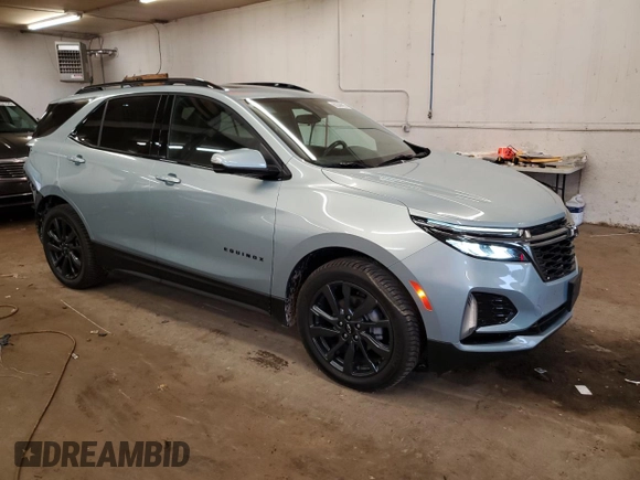 2022 Chevrolet Equinox RS with VIN 2GNAXWEV9N6145728, listed as a Copart auction lot 60309995 with 22,673 mi miles and Salvage title. Bid and sale history available at DreamBid. Image 4.