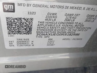 2024 Chevrolet Equinox LT with VIN 3GNAXUEG0RS182986, listed as a IAAI auction lot 42151718 with Not Provided miles and . Bid and sale history available at DreamBid. Image 9.
