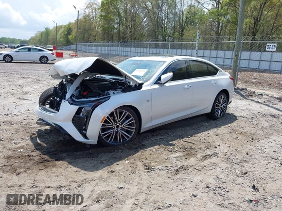 2025 Cadillac CT5 Premium Luxury z VIN 1G6DN5RW3S0106486, wystawiony jako IAAI lot #41960349 z przebiegiem 7 874 mil mil oraz . Historia ofert i sprzedaży dostępna na DreamBid. Obrazek 2.
