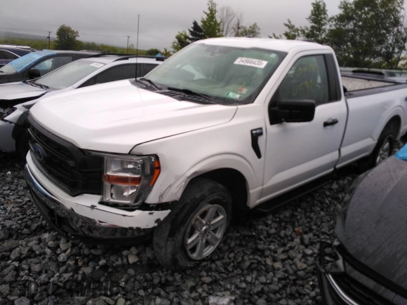 2021 Ford F-150 XL with VIN 1FTMF1EB8MKE16551, listed as a Copart auction lot 54966435 with 41,590 mi miles and Salvage title. Bid and sale history available at DreamBid. Image 1.