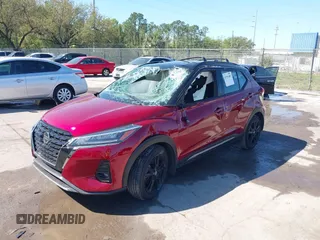 2021 Nissan Kicks SR with VIN 3N1CP5DV1ML557572, listed as a IAAI auction lot 41791402 with 37,486 mi miles. Bid and sale history available at carsss.com. Image 2.