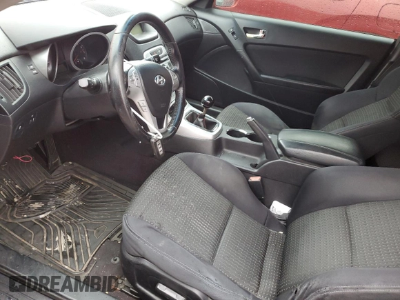 2010 Hyundai Genesis Coupe Premium with VIN KMHHT6KD1AU021037, listed as a Copart auction lot 80195994 with 174,463 mi miles and Salvage title. Bid and sale history available at DreamBid. Image 7.