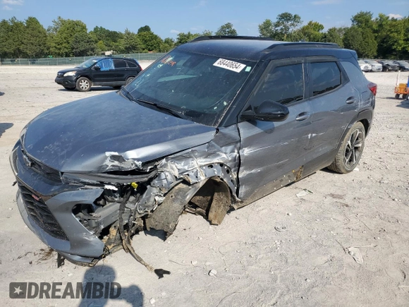 2021 Chevrolet TrailBlazer RS with VIN KL79MUSL6MB163057, listed as a Copart auction lot 68440654 with 43,448 mi miles and Salvage Title. Bid and sale history available at DreamBid. Image 1.