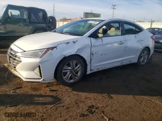 2019 Hyundai Elantra SEL with VIN 5NPD84LF8KH482143, listed as a Copart auction lot 41019504 with 96,196 mi miles and Salvage Title. Bid and sale history available at carsss.com. Image 1.