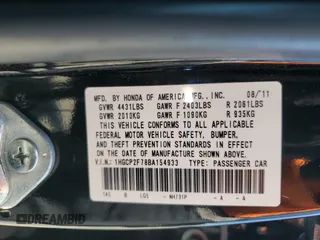 2011 Honda Accord EX с VIN 1HGCP2F78BA154933, выставлен на аукционе Copart как лот 56934585 с пробегом 148 862 миль миль и Списание • Salvage title. История ставок и продаж доступна на DreamBid. Изображение 12.