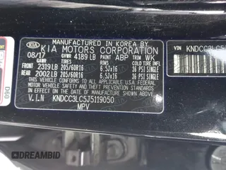 2018 Kia Niro EX with VIN KNDCC3LC5J5119050, listed as a IAAI auction lot 41676002 with 203,043 mi miles. Bid and sale history available at carsss.com. Image 9.
