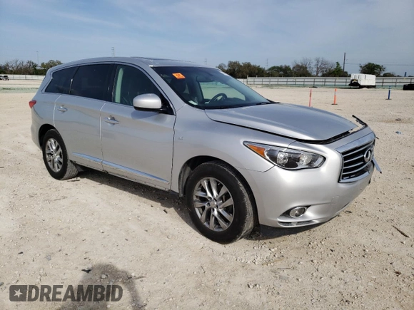 2015 Infiniti QX60 with VIN 5N1AL0MN0FC505962, listed as a Copart auction lot 50455735 with 141,798 mi miles and Salvage Title. Bid and sale history available at DreamBid. Image 4.