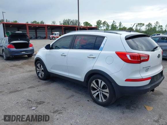 2013 Kia Sportage EX with VIN KNDPC3A21D7528487, listed as a IAAI auction lot 42556813 with 144,823 mi miles and . Bid and sale history available at DreamBid. Image 3.