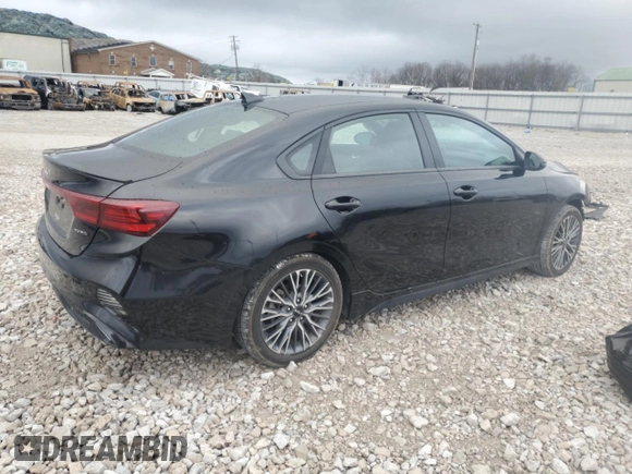 2023 Kia Forte GT-Line with VIN 3KPF54AD5PE601698, listed as a Copart auction lot 83233624 with 27,707 mi miles and Salvage Title. Bid and sale history available at carsss.com. Image 3.