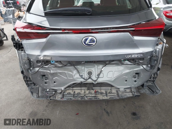 2020 Lexus UX 250h F Sport with VIN JTHR9JBH0L2025493, listed as a IAAI auction lot 42175227 with 18,315 mi miles and . Bid and sale history available at DreamBid. Image 6.
