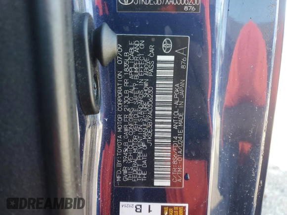 2010 Scion tC z VIN JTKDE3B7XA0306230, wystawiony jako Copart lot #76171614 z przebiegiem 159 457 mil mil oraz Szkoda całkowita • Salvage title. Historia ofert i sprzedaży dostępna na DreamBid. Obrazek 12.