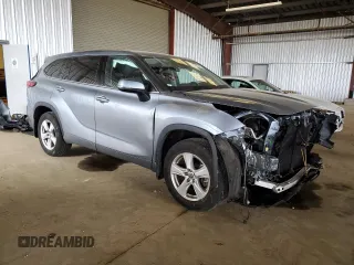 2020 Toyota Highlander LE with VIN 5TDBZRBH2LS026347, listed as a Copart auction lot 54532345 with 27,339 mi miles and Salvage title. Bid and sale history available at DreamBid. Image 4.