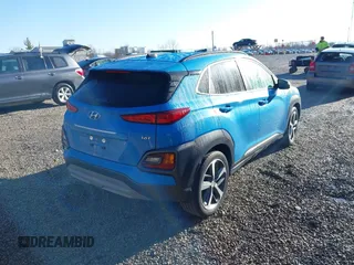 2018 Hyundai Kona Limited with VIN KM8K33A5XJU168830, listed as a IAAI auction lot 41859067 with 43,145 mi miles. Bid and sale history available at carsss.com. Image 4.