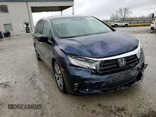 2023 Honda Odyssey Touring with VIN 5FNRL6H85PB059486, listed as a Copart auction lot 49822555 with 20,741 mi miles and Salvage Title. Bid and sale history available at DreamBid. Image 11.
