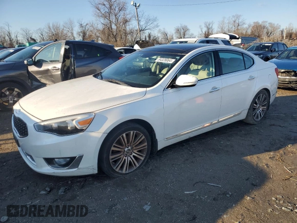 2014 Kia Cadenza Premium with VIN KNALN4D70E5129022, listed as a Copart auction lot 84328064 with 74,183 mi miles and Clean Title. Bid and sale history available at carsss.com. Image 1.