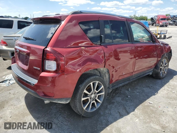 2015 Jeep Compass Limited with VIN 1C4NJDCB2FD383254, listed as a Copart auction lot 56656224 with 119,582 mi miles and Salvage Title. Bid and sale history available at carsss.com. Image 3.