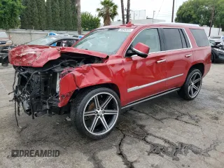 2015 Cadillac Escalade Premium with VIN 1GYS4NKJ9FR569153, listed as a Copart auction lot 58843055 with 85,971 mi miles and Salvage title. Bid and sale history available at DreamBid. Image 1.