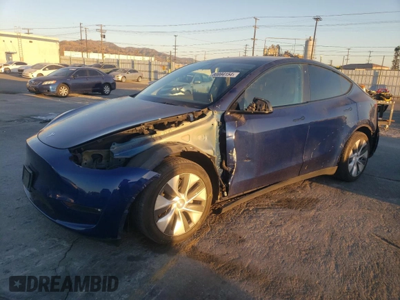 2021 Tesla Model Y Long Range with VIN 5YJYGDEE8MF148849, listed as a Copart auction lot 80894154 with 61,022 mi miles and Salvage Title. Bid and sale history available at carsss.com. Image 1.
