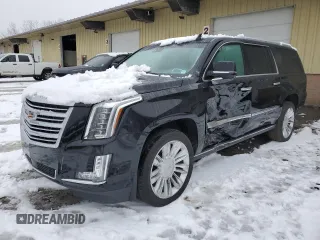 2019 Cadillac Escalade ESV Platinum z VIN 1GYS4KKJ3KR199245, wystawiony jako Copart lot #84854564 z przebiegiem Nie podano mil oraz Szkoda całkowita • Salvage title. Historia ofert i sprzedaży dostępna na DreamBid. Obrazek 1.