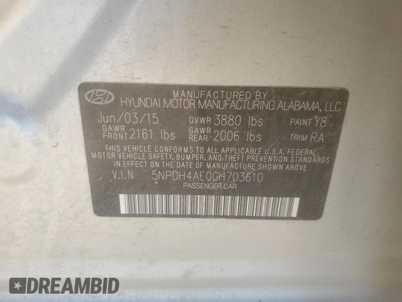 2016 Hyundai Elantra SE z VIN 5NPDH4AE0GH703610, wystawiony jako Copart lot #63573935 z przebiegiem 244 839 mil mil oraz Czysty tytuł • Clean title. Historia ofert i sprzedaży dostępna na DreamBid. Obrazek 12.