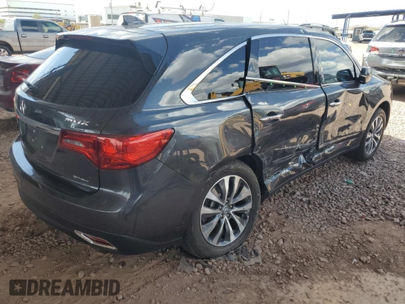 2016 Acura MDX w/Tech with VIN 5FRYD4H44GB012460, listed as a Copart auction lot 51303435 with 91,794 mi miles and Salvage Title. Bid and sale history available at carsss.com. Image 3.