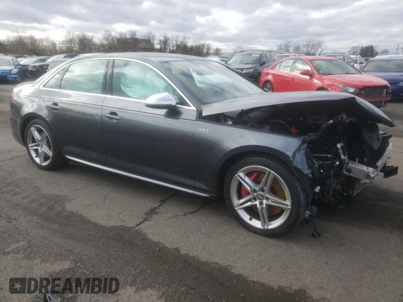 2018 Audi S4 Premium Plus with VIN WAUB4AF4XJA007575, listed as a Copart auction lot 36881964 with 2,154 mi miles. Bid and sale history available at carsss.com. Image 4.