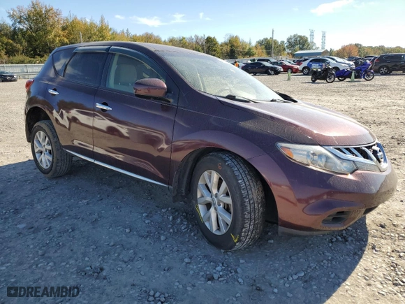 2013 Nissan Murano SV with VIN JN8AZ1MU7DW210955, listed as a Copart auction lot 80844954 with 90,944 mi miles and Salvage Title. Bid and sale history available at carsss.com. Image 4.