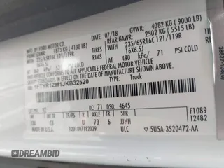 2018 Ford Transit с VIN 1FTYR1ZM1JKB32520, выставлен на аукционе IAAI как лот 42387754 с пробегом 38 967 миль миль и . История ставок и продаж доступна на DreamBid. Изображение 9.